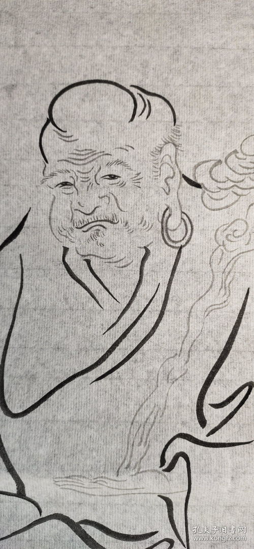 d1595 回流手繪羅漢圖軟片 日本回流字畫.日本回流書(shū)畫.回流老畫.回流老字畫精品.真品字畫